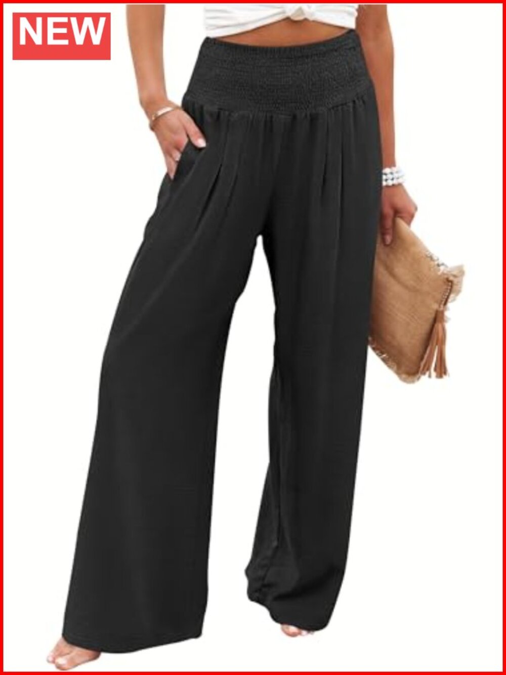 Women Wide Leg Palazzo Pants with Pockets